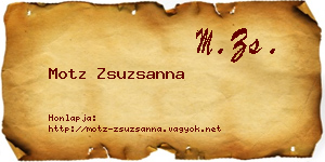 Motz Zsuzsanna névjegykártya