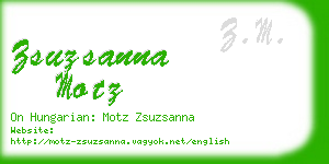 zsuzsanna motz business card